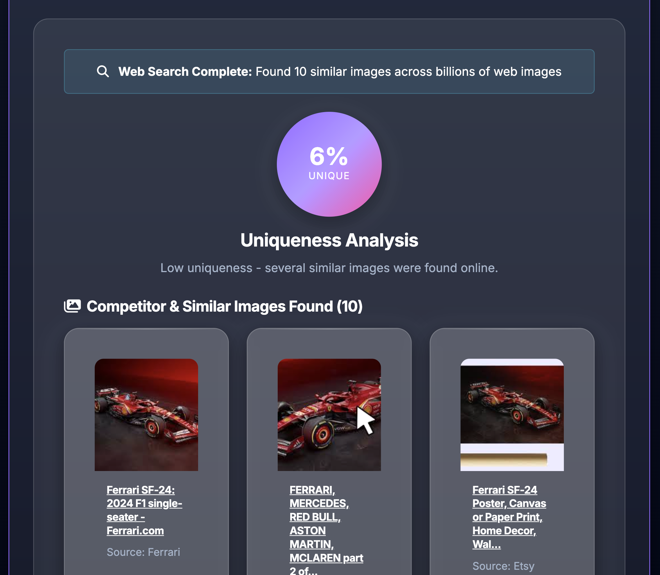 Image Uniqueness Analysis - Check design originality